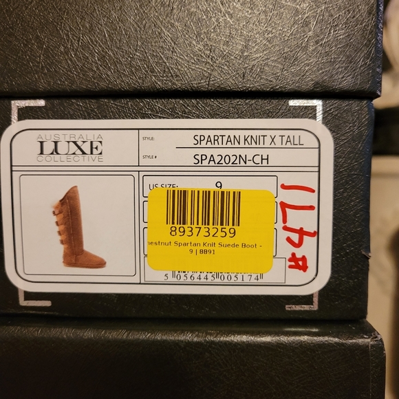 Australia Luxe Collective Spartan Tall Suede Shearling Moto Gladiator Boot #471 - Picture 4 of 6